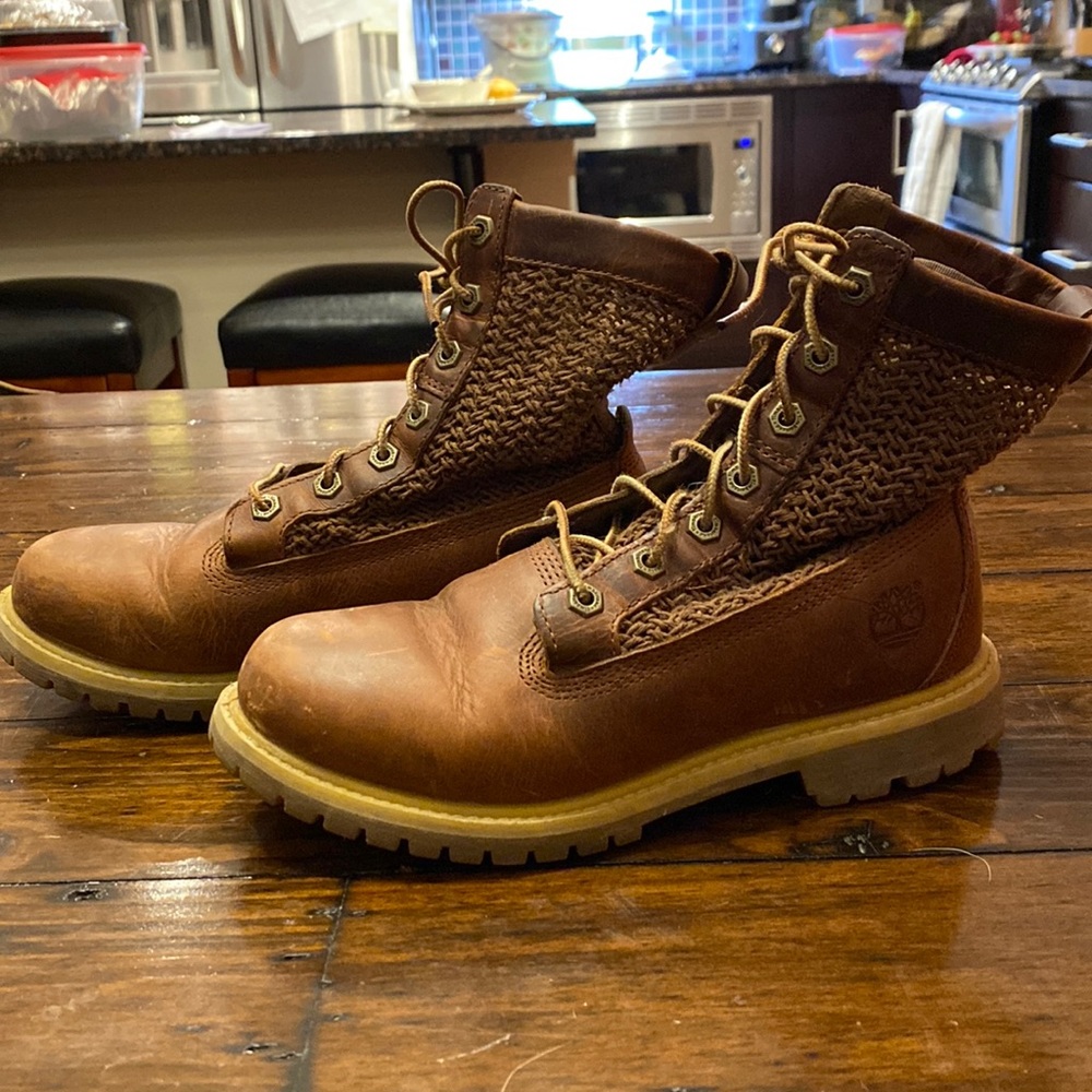 Timberland Mesh-Top Leather Boots